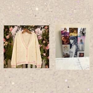 ‼️‼️TAYLOR SWIFT LE LOVER ALBUM CARDIGAN SIZE XL/2XL W PREOWNED ERAS CANVAS ART!